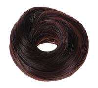 TOPPERFUN Moño Postizo de Cabello Sintético de Alta Temperatura Extensión de Moño Donut Natural y Voluminoso para Fiestas Cosplay y Presentaciones Color Castaño
