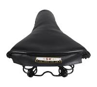 TOPPERFUN Negro Sillín Muelles Acero y Vintage de Cuero Bicicleta | Cómodo Estilo Retro, Protección contra Impactos Varios estilos para Bicicletas Vintage, y Triciclos