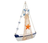 TOPPERFUN Ornamento Modelo de Vela de Juguete decoración del hogar Rueda de náutico Navegación Bote Miniatura decoración mediterránea Modelo de de Vela MDF