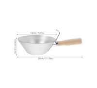 TOPPERFUN Pala para Cubo de Cemento de Acero Inoxidable con Mango de Madera Resistente, Cuchara para Yeso y Barro, Herramienta de Construcción para Enlucido y Albañilería, Utensilio