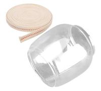TOPPERFUN Pantalla de Vidrio Transparente para Lámpara de Queroseno Chimenea Pequeña Redonda Resistente al Viento Mecha de Algodón 09 CM Repuesto para Lámparas de Aceite Vintage y