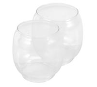 TOPPERFUN Pantallas de Vidrio para Lámparas de Aceite Vintage, 2 Piezas, Cubierta Transparente Resistente al Viento para Uso Exterior