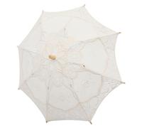 TOPPERFUN Paraguas de Encaje Grande para Boda y Fotografía Ligero y Portátil con Bordado Delicado como Accesorio Vintage para Sesiones Infantiles y Danza Decoración Elegante para Eventos