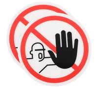 TOPPERFUN Pegatina Adhesiva de Señal de Advertencia No Tocar 2 Unidades, Etiqueta de Seguridad Durable y Removible para Superficies Planas, Adecuado para Fábricas y Zonas Industriales