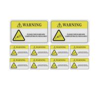 TOPPERFUN Pegatinas de Advertencia de Seguridad para Maquinaria Autoadhesivas de PVC Tamaño 8X5 CM Paquete de 10 Unidades Alta Visibilidad para Fábricas Almacenes y Obras de