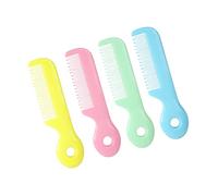 TOPPERFUN Peine para Ñiño 4 Piezas Pequeño Dientes Redondos Masajeador de Cuero Cabelludo Seguro para Recién Nacidos Accesorios de Cuidado Infantil Colores Azul Rosa Verde Amarillo Uso