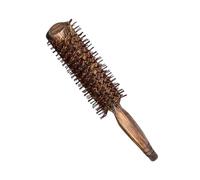 TOPPERFUN Peine Rizador Cepillo Cabello Peine de Madera Cerdas de Jabalí para Peinar Cabello Rizado y Enrollable Cepillo para Secador y Uso Casa