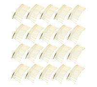 TOPPERFUN Peines Laterales de Metal Dorado para Cabello con Trenza Francesa 20 Piezas Tamaño Pequeño Peine Invisible para Flequillo Accesorios para Peinados de Novia y Acompañante
