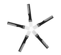 TOPPERFUN Peines Profesionales Cabello 5 Unidades Tamaño Único Púa De Metal Negra 2 En 1 Peluquería Uso Profesional Peinados Diversos