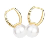 TOPPERFUN Pendientes de Perla de Imitación Joyería de Moda Orejas Pendientes de Aro para Mujer Exquisitos y Perfectos para Eventos de Boda y Fiestas Nocturnas