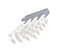 TOPPERFUN Perchero De Pared Tendedero Extensible Reutilizable Pinzas para Balcón Accesorios De Lavandería Tendedero para Ropa Interior y Calcetines para Secar Ropa Espacios Pequeños