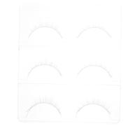 TOPPERFUN Pestañas Postizas Blancas 3 Pares Corte Corto Fibras Sintéticas Naturales Para Mujer Maquillaje Diario Cosplay Halloween