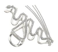 TOPPERFUN Pinza Cabello Forma de Serpiente y Borlas Pinza de Garra Grande Plateada Gemas de Imitación Accesorio Ligero para Mujer Adecuado para Peinados y Uso Diario