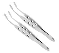 TOPPERFUN Pinzas de Acero Inoxidable para Párpados 3X10 CM 2 Unidades Herramienta de Masaje y Desobstrucción de Glándulas de Meibomio para Cuidado Ocular y Alivio del Síndrome de Ojo Seco