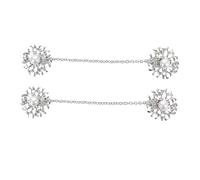 TOPPERFUN Pinzas para Cárdigan de Mujer Perlas Artificiales Cierre para Cuello de Chal Broche Decorativo Vintage de Aleación Resistente Juego de 2 Unidades Accesorio Elegante para