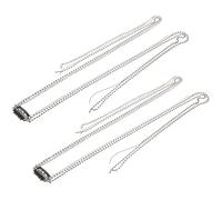 TOPPERFUN Pinzas para Trenzas y Accesorios para Extensiones de Cabello 2 Piezas Cadenas Borlas Plateadas para Mujeres Estilo Punk Elegante para Peinados y Fiestas