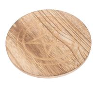 TOPPERFUN Placa de Pentagrama de Madera, Bandeja Decorativa de Madera, Caqui, Plato de Adoración para Altar y Decoración de Templo