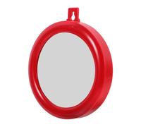 TOPPERFUN Plástico Espejo Feng Shui Cóncavo Rojo para Entrada y Oficina