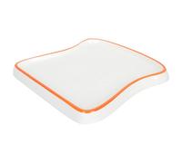 TOPPERFUN Plato de Desayuno en Cerámica, Forma de Tostada | Diseño Creativo y Elegante, Presentación Decorativa, Uso en Mesa, para Sushi, Bocados y Queso