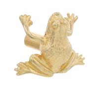 TOPPERFUN Pomo de Puerta Vintage de Latón Forma de Rana, Tirador Decorativo para Armarios y Gabinetes Según Feng Shui, Manija de Gabinete Clásica para Dormitorio y Cocina, Acabado Original