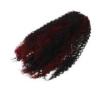 TOPPERFUN Ponytail Extension Afro Curly con Diseño Degradado con Cordón Seguro Fibra Resistente al Calor Ligera y Cómoda para Mujeres Negras y Niñas Uso Diario y Ocasiones Formales