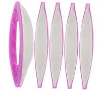 TOPPERFUN Pulidor de Uñas Cera de Oveja Sintética Púrpura, 5 Piezas para Dar Forma y Pulir Uñas, Adecuado para Uso Profesional Casa