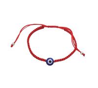 TOPPERFUN Pulsera de Ojo Malvado Ajustable con Cuentas Azules y Rojo Brazalete Artesanal para Mujer Joyería Decorativa de Cadena Protector de Buena Suerte