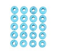 TOPPERFUN Pulseras De Dijes 20 Piezas gemas azules pulsera azul de piedras preciosas joyas cuentas redondas de bricolaje manual Cuentas dispersas Piedra de joyería suite accesorios