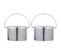 TOPPERFUN Recipiente para Derretir Cera 2 Piezas, Tazón Interior de Aluminio de 100 Mm, Accesorio para Calentador de Cera, Cuenco Práctico para Depilación en Salones y Uso Doméstico