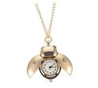 TOPPERFUN Reloj De Bolsillo Colgante Vintage Escarabajo Estilo Retro Metal Dorado Cadena Hombres Accesorio De Moda Uso Diario Diseño Compacto