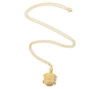 TOPPERFUN Reloj de Bolsillo Vintage Tortuga de Aleación Dorada con de Cuarzo Diseño Retro Portátil para Familiar Elegante