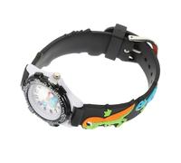 TOPPERFUN Reloj Infantil Dinosaurio Resistente al Agua con Esfera Redonda Correa de Plástico Ligera y Amigable Piel para Niñas Que Aprenden la Hora