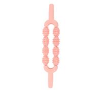 TOPPERFUN Rodillo de Masaje Portátil para Pantorrillas y Músculos, Palo Manual Púas Dentadas, Herramienta de Yoga para Alivio Muscular y Recuperación tras Ejercicio, Color Rosa Sakura,