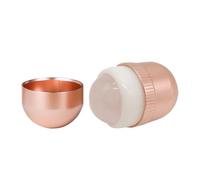 TOPPERFUN Rodillo Facial de Jade Bolas de Jade Natural para Masaje de Ojos y Piel, Aleación de Aluminio, Reduce Enrojecimiento y Mejora Absorción de Crema para Cuidado Diario
