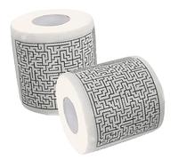 TOPPERFUN Rollo Higiénico Estampados de 2 Piezas Papel Divertido para Baño Absorbente Desechable para Fiestas Artículos de Tocador