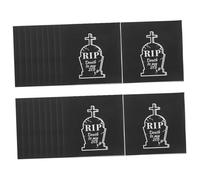 TOPPERFUN Servilletas Desechables Negras para Fiesta de Cumpleaños Número 20 Diseño de Lápida, Papel Absorbente y Decorativo para Halloween y Celebraciones Únicas