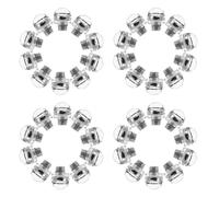 TOPPERFUN Silenciadores de Goma para Tijeras de Peluquería 30 MM 60 Unidades Amortiguadores Transparentes de Silicona Accesorios de Repuesto para Salones Profesionales Reducción de