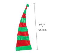 TOPPERFUN Sombrero de Navidad Rayas Rojas y Verdes con Alambre Sombrero Bufón Divertido para Fiesta y Disfraz Unisex Accesorio Fotográfico