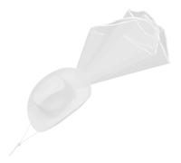 TOPPERFUN Sombrero de Vaquera Blanco con Velo para Novia, 1 Pieza para Despedida de Soltera y Boda, Accesorio Occidental de Fiesta y Decoración Nupcial