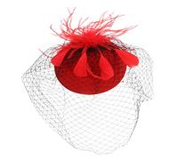 TOPPERFUN Sombrero Pastillero con Velo Diadema para Mujer Vintage Retro, Material Delicado, Talla Única, Tocado Fiesta Boda Cóctel Elegante