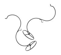 TOPPERFUN Soporte Colgante de Mesa S Tipo de Hierro Negro para Terrarios y Globos de Cristal Expositor Decorativo para Plantas de Interior Paquete de 2 Piezas para Decoración del Hogar