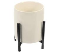 TOPPERFUN Soporte de Cerámica para Cubiertos y Palillos Organizador de Utensilios de Cocina Accesorio Decorativo y Funcional Color Negro