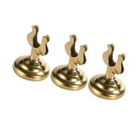 TOPPERFUN Soporte para Números de Mesa Mini en Forma de U Dorado Pequeño, Expositor y Porta Notas para Buffet y Decoración en Hogar, Restaurante U Oficina, Pack de 3 Unidades