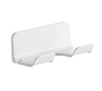 TOPPERFUN Soporte Secador Pelo Pared sin Taladro Montado Rejilla Colgante Resistente y Compacto para Baño Accesorio Duradero y Ahorra Espacio para Hogares y Hoteles Blancos