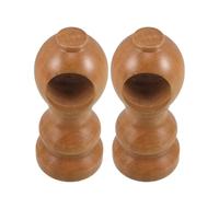 TOPPERFUN Soporte y Acabado Artístico Beige de Barra de Cortina Base Fija de Madera para Montaje Simple o Doble Diseño Elegante en Pared para Sala de Estar