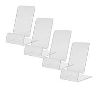 TOPPERFUN Soportes Acrílicos Transparentes para Teléfonos Móviles, 4 Piezas Pequeñas para Exhibición y Grabación en Escritorio, Soporte Resistente y Liviano para Uso en Tienda y Hogar