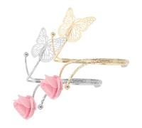 TOPPERFUN Sujetadores Metálicos Ajustables para Cortinas 2 Piezas Abrazaderas de Aleación de Aluminio Rosa Dorado y Rosa Plateado Broches Decorativos para Cortinas y Visillos Accesorios