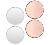 TOPPERFUN Tabla para Mezclar Colores de Uñas 4 Piezas Superficie Espejo, Paleta para Manicura en Acrílico Rosa Dorado y Plateado, Herramienta para Decoración y Exhibición de Puntas de Uñas