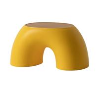 TOPPERFUN Taburete Pequeño Antideslizante de Plástico PP, Color Amarillo, Diseño Cómodo, Adecuado para Baño, Cocina y Uso Doméstico