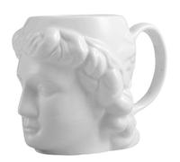 TOPPERFUN Taza de Cerámica Decorativa Blanca 600ml Diseño de Escultura Artística Estilo Diosa Española para Café, Leche y Bebidas Calientes, Adecuado para Uso Doméstico y Obsequio